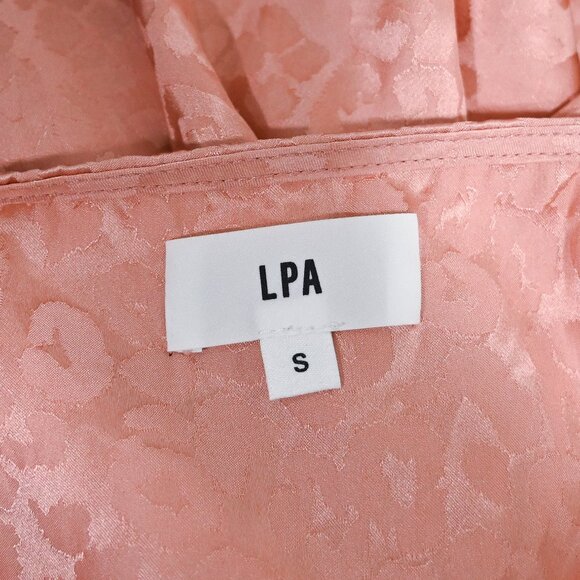 LPA Small 100% Silk Pink Animal Print Cowl Neck Maxi Dress Slip Maxi Dress - Picture 8 of 8